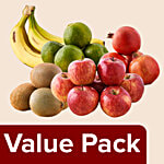 bb Combo Banana Robusta+Orange Nagpur+Baby Apple(1kg Each) Kiwi Green3pcs+ Pomegranate2kg Combo 5 Items