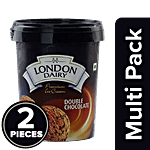 London Dairy Premium Ice Cream - Double Chocolate 2 x 500 ml Tub Multipack
