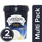 London Dairy Premium Ice Cream - Vanilla 2 x 500 ml Tub Multipack