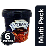 London Dairy Premium Ice Cream - Double Chocolate 6 x 125 ml Cup Multipack