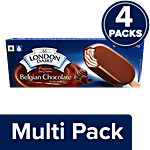 London Dairy Premium Ice Cream Stick - Belgian Chocolate 4 x 100 ml Box Multipack