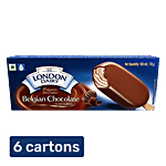 London Dairy Premium Ice Cream Stick - Belgian Chocolate 6 x 100 ml Box Multipack