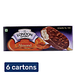 London Dairy Premium Ice Cream Stick - Chocolate Almond 6 x 110 ml Box Multipack