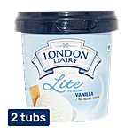 London Dairy Ice Cream - Vanilla Lite 2 x 125 ml Cup Multipack