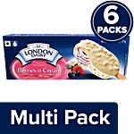 London Dairy Premium Ice Cream Stick - Berrys & Cream 6 x 100 ml Box Multipack