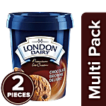 London Dairy Premium Ice Cream - Chocolate Brownie Delight 2 x 500 ml Tub Multipack
