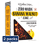 The Baker's Dozen Zero Maida Banana Walnut Cake 2x150 g (Multipack)