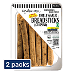 The Baker's Dozen Chilly Garlic Grissini Breadsticks 2 x 100 g (Multipack)