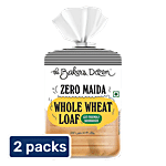 The Baker's Dozen Zero Maida Wholewheat Loaf 2x400 g (Multipack)