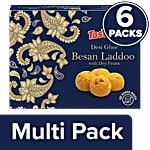 Tasties Besan Laddoo - Dry Fruits, Made With Desi Ghee 6 x 200 g Multipack