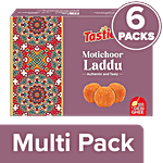 Tasties Motichoor Laddu Mithai / Sweet - Made With Desi Ghee 6 x 200 g Multipack