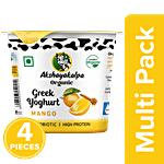 Akshayakalpa Organic Greek Yoghurt - Mango 4 x 90 g Multipack