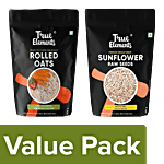 True Elements Raw Sunflower Seeds, 250 g + Rolled Oats, 500 g Combo (2 Items)