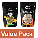 True Elements Raw Pumpkin Seeds, 250 g + Roasted Sunflower Seeds, 125 g Combo (2 Items)