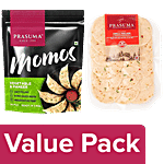 Prasuma Vegetable & Paneer Momos, 24 pcs + Chicken Chilli Salami, 200 g Combo 2 Items