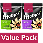 Prasuma Vegetable & Paneer Momos, 24 pcs + Cheesy Spicy Veg Momos 500 g, 24 pcs Combo 2 Items