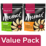 Prasuma Spicy Chicken Momos, 24 pcs + Vegetable & Paneer Momos, 24 pcs Combo 2 Items