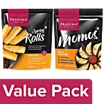 Prasuma Spicy Chicken Momos, 24 pcs + Chicken Spring Rolls, 6 pcs Combo 2 Items
