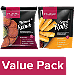 Prasuma Mutton Shammi Kebab 200 g, 6 pcs + Chicken Spring Rolls, 6 pcs Combo (2 Items)