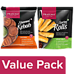 Prasuma Chicken Shammi Kebab 200 g, 6 pcs + Veg Spring Rolls, 6 pcs Combo (2 Items)