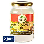 Organic India Virgin Coconut Oil 2 x 500 ml (Multipack)