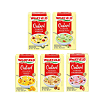 Weikfield Custard Powder-Butterscotch+Kesar Pista+Mango+Strawberry,75g Each + Vanilla,100g Combo (5 Items)