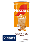 Nescafe  Caramel Latte Cold Coffee 2x200 ml Can (Multipack)