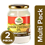 Organic India Virgin Coconut Oil 2 x 500 ml (Multipack)