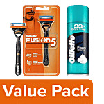 Gillette Classic Shaving Foam - Sensitive + Fusion 5 Manual Razor 1 pc 2 items