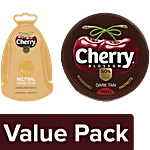 Cherry Blossom Dark Tan Wax Shoe Polish, 40 g + Neutral Handy Shine Shoe Shiner Sponge, 4 g Combo (2 Items)