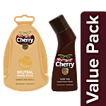 Cherry Blossom Dark Tan Liquid Shoe Polish, 75 ml + Neutral Handy Shine Shoe Shiner Sponge, 4 g Combo (2 Items)