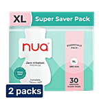 Nua Complete Comfort Sanitary Pads - Medium Flow, XL 2x30 pcs (Multipack)