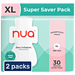 Nua Zero Irritation Comfort Medium Flow Sanitary Pads - XL 2x30 pcs (Multipack)