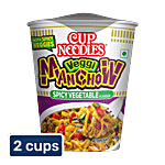 Nissin Ramen Fun Masala Instant Noodles, 45 g + Veggi Manchow Cup Noodles, 2 x 70 g Combo (3 Items)