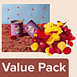 bb Combo Rose Purple Natural Holi Colours & Rose Petals, 100 g Combo 2 Items