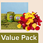bb Combo Neem & Tulsi Green Natural Holi Colours & Rose Petals, 100 g Combo 2 Items