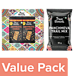 True Elements Panchmeva Trail Mix, 30 g + Dry Fruits Chikki, 80 g Combo 2 Items