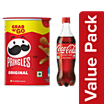 bb Combo Coca Cola Soft Drink 750 ml + Pringles Potato Chips Original Flavour 40 g Combo (2 Items)