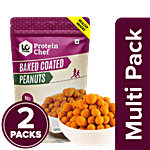 Lo Foods Baked Coated Peanuts 2 x 50 g Multipack