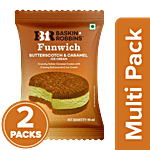 Baskin Robbins Funwich Butterscotch & Caramel Ice Cream 2 x 90 ml (Multipack)