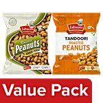 JABSONS Roasted Peanuts - Nimboo Pudina + Tandoori, Each 140 g Combo (2 Items)