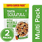 Tata Soulfull Crunchy Millet Muesli Breakfast Cereal With Almonds & Raisins 2x700 g (Multipack)