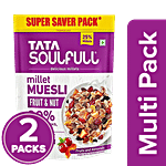 Tata Soulfull Fruit & Nut Millet Muesli Breakfast Cereal 2x700 g (Multipack)