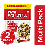 Tata Soulfull Millet Muesli Breakfast Cereal - 0% Added Sugar 2x700 g (Multipack)