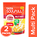 Tata Soulfull Original Crunchy Corn Flakes+ With Millet Shakti 2x260 g (With Free Bowl) (Multipack)