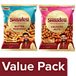 Unibic Swaadesi Butter Murukku + Crunchy Nuts, 130 g Each Combo (2 items)