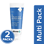The Derma Co 1% Salicylic Acid Gel Face Wash - Witch Hazel & Willow Bark 2x100 ml (Multipack)