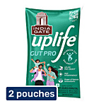 India Gate Feast Rozzana Basmati Rice & Uplife Multi-Source Edible Oil & Pink Salt Powder Combo (3 Items)