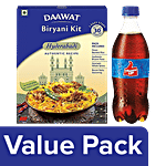 bb Combo Daawat Hyderabadi Biryani Kit, 334 g + Thums Up Soft Drink, 2.25 L Combo (2 Items)