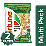 Fortune Unpolished Moong Dal 2x1 kg (Multipack)